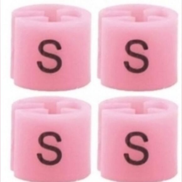 🩵NIB Pink Small Plastic Clothing Hanger Size Tags - Picture 1 of 7